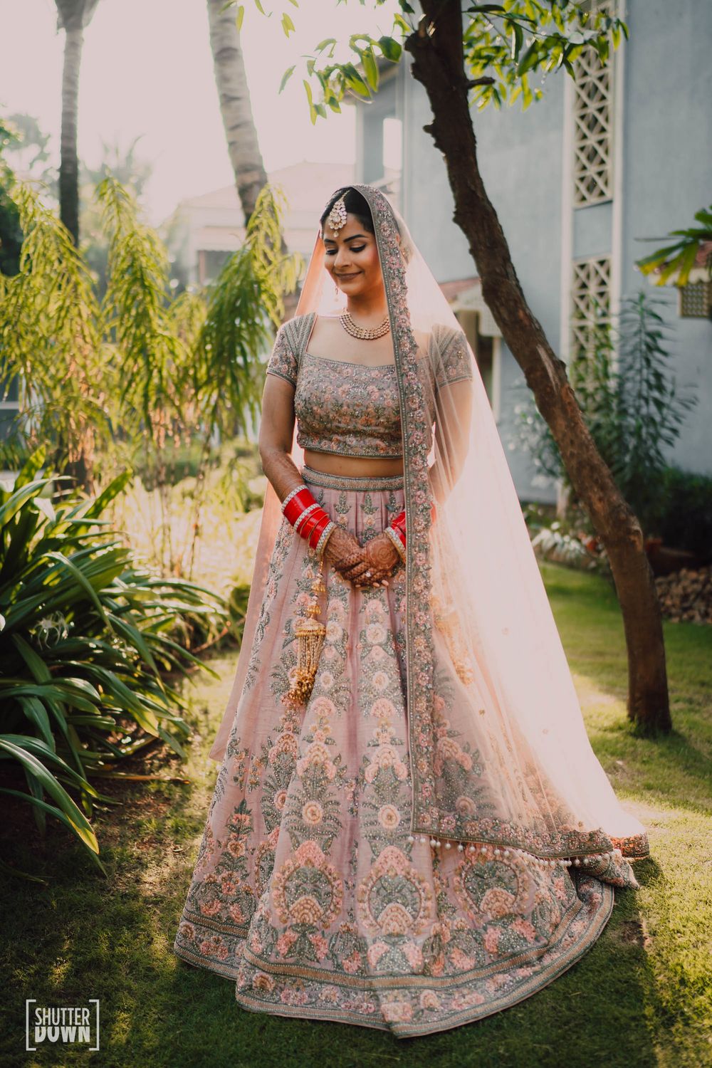 Photo of minimal blush pink lehenga look for modern bride