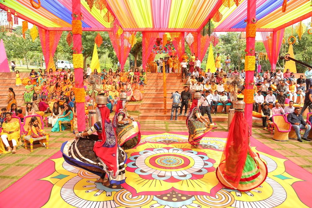 Photo From Rajasthani Mela Themed Haldi  - By Janvi Dave - Weddings & Events