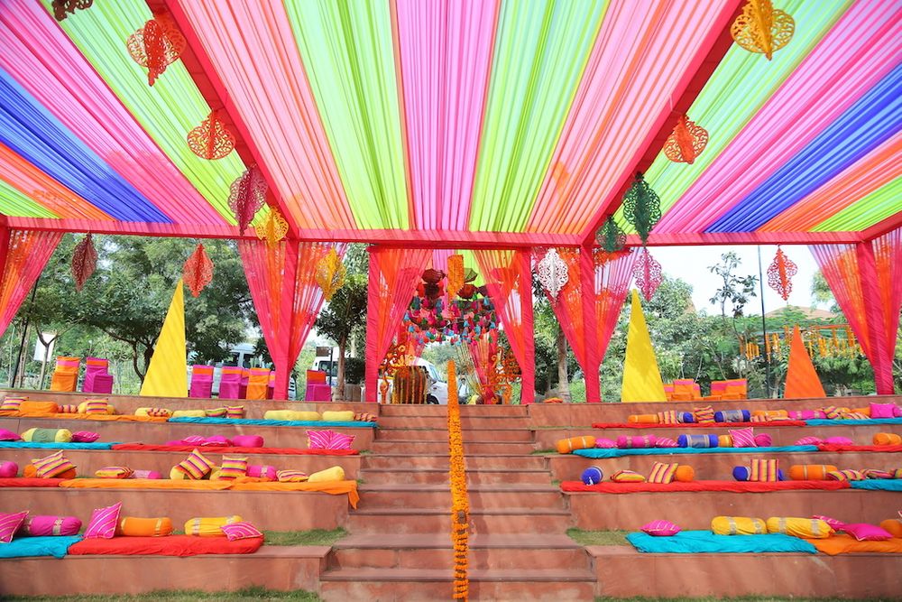Photo From Rajasthani Mela Themed Haldi  - By Janvi Dave - Weddings & Events