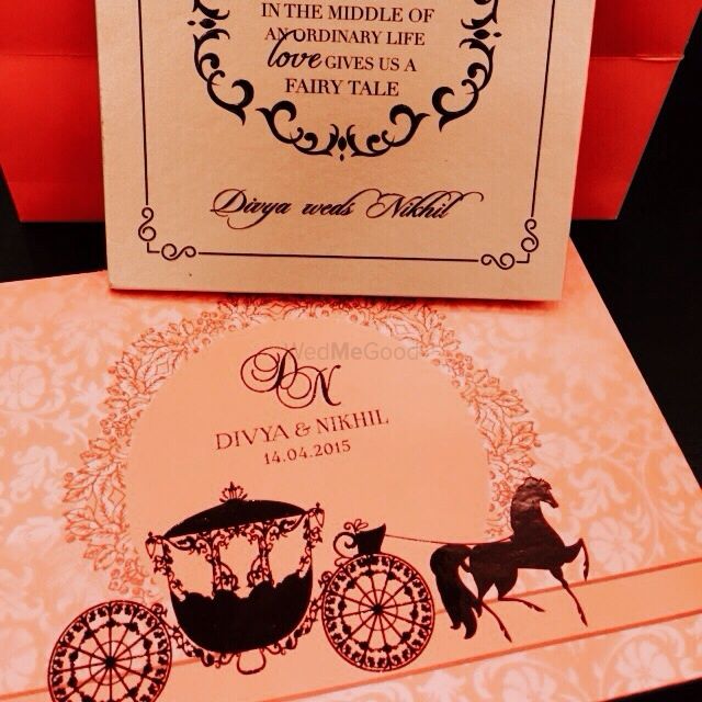 Photo of pastel pink wedding invitations