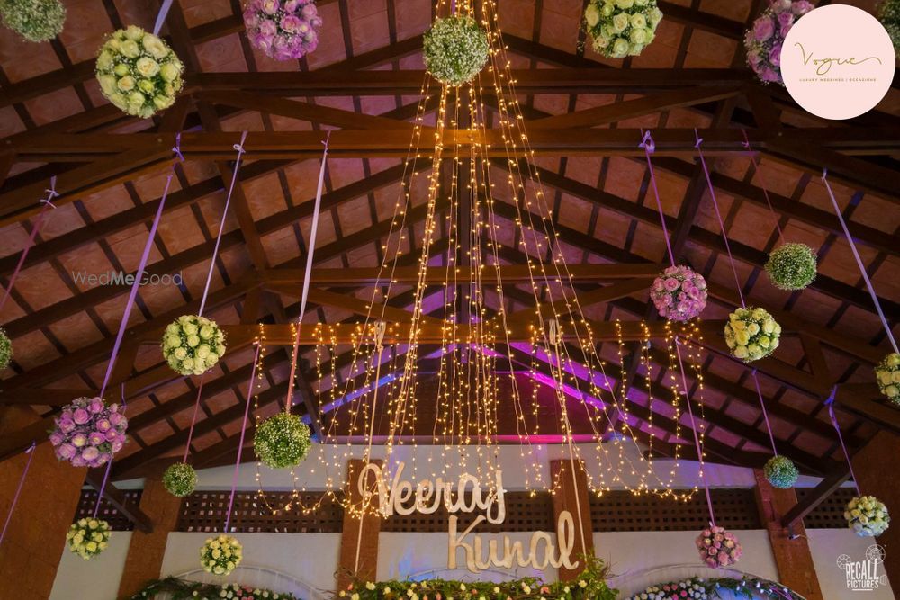 Photo of Colorful Floral Balls with Fairy Lights