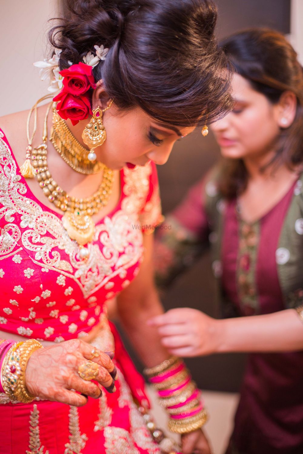 Photo of Bride Getting Ready Candid Shot