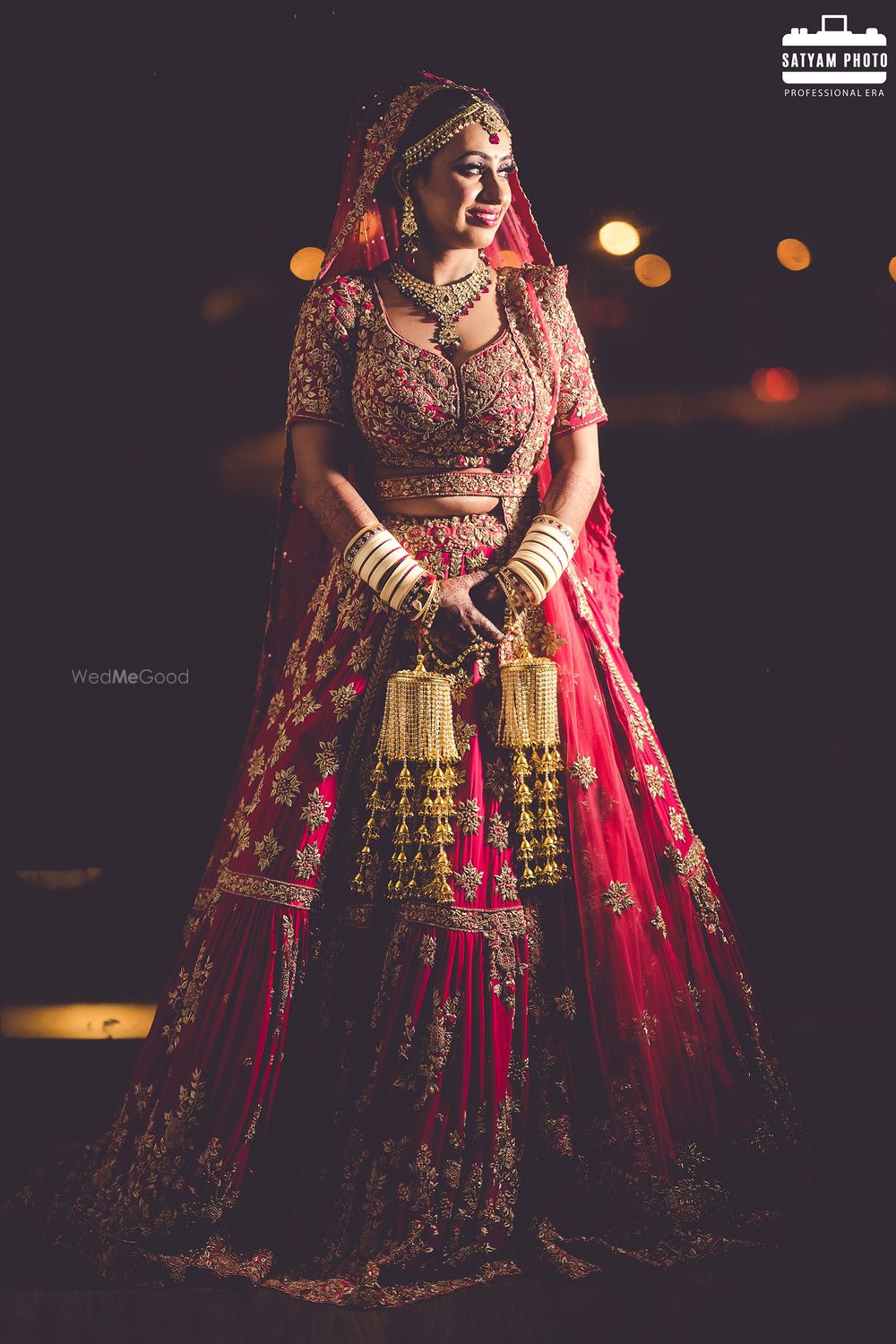 Photo of Bridal lehenga in red hue