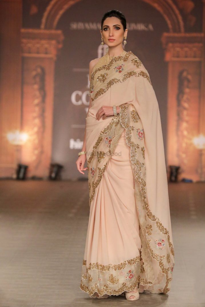 Photo of Pastel sari for mother of the bride