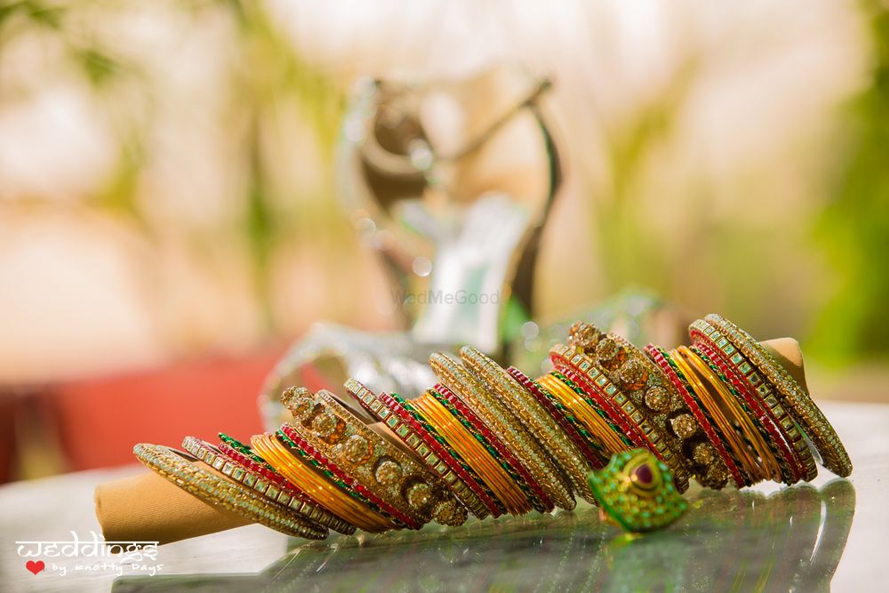 Photo of Red, Yellow and Green Bangles