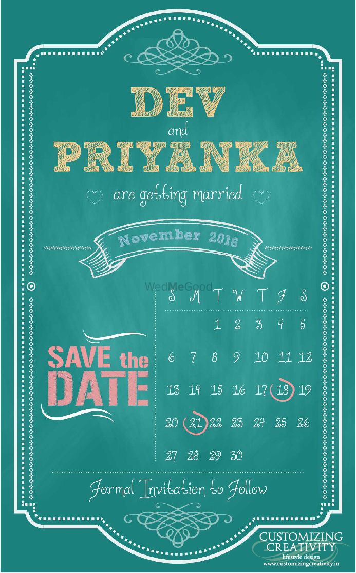 Photo From Save the dates - By Customizing Creativity
