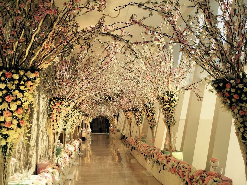 Photo of Forest Themed Floral Entrance Decor