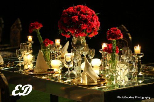 Photo of table centerpieces