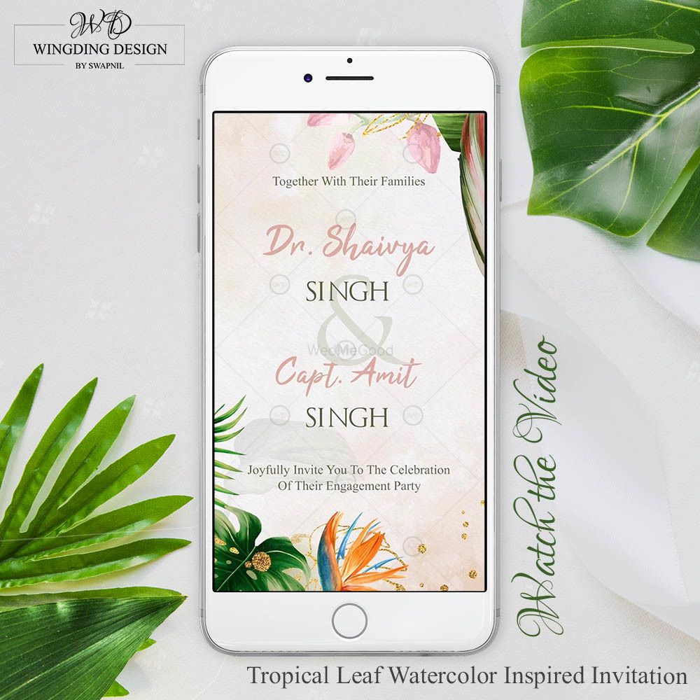 Photo From Tropical Wedding Invitation - By WingDing Design By Swapnil