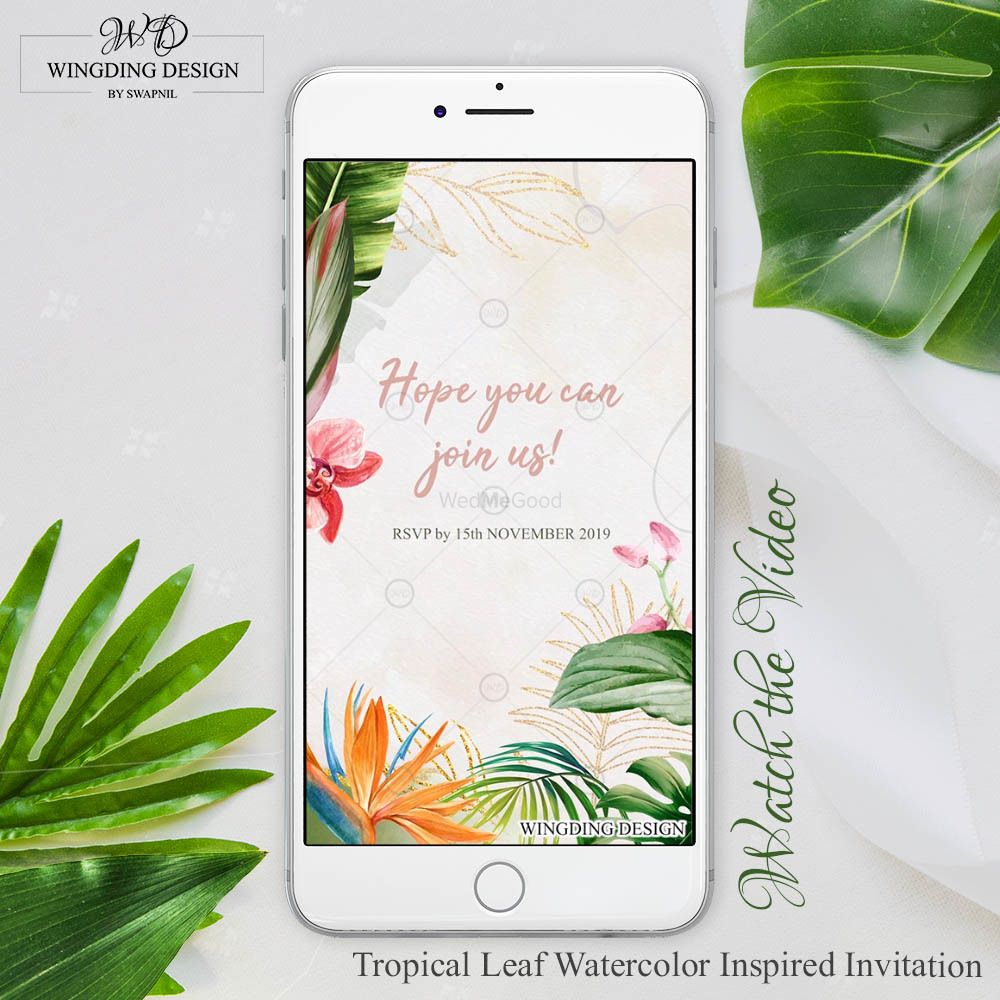 Photo From Tropical Wedding Invitation - By WingDing Design By Swapnil