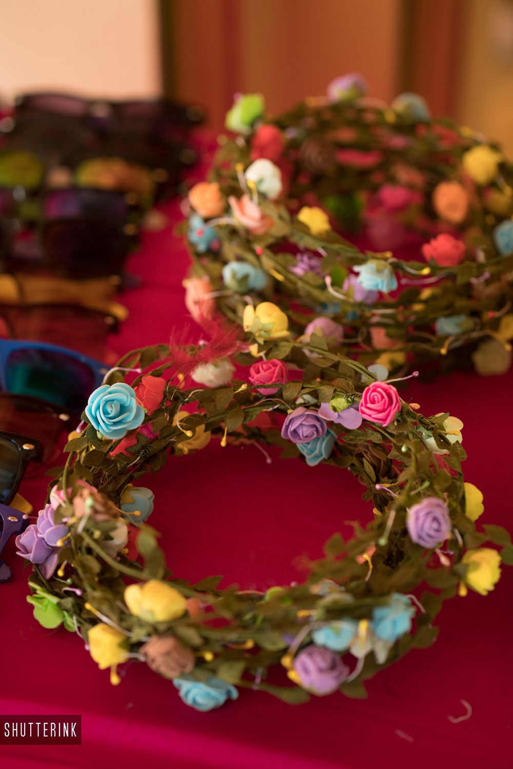 Photo of Floral crowns as mehendi favours