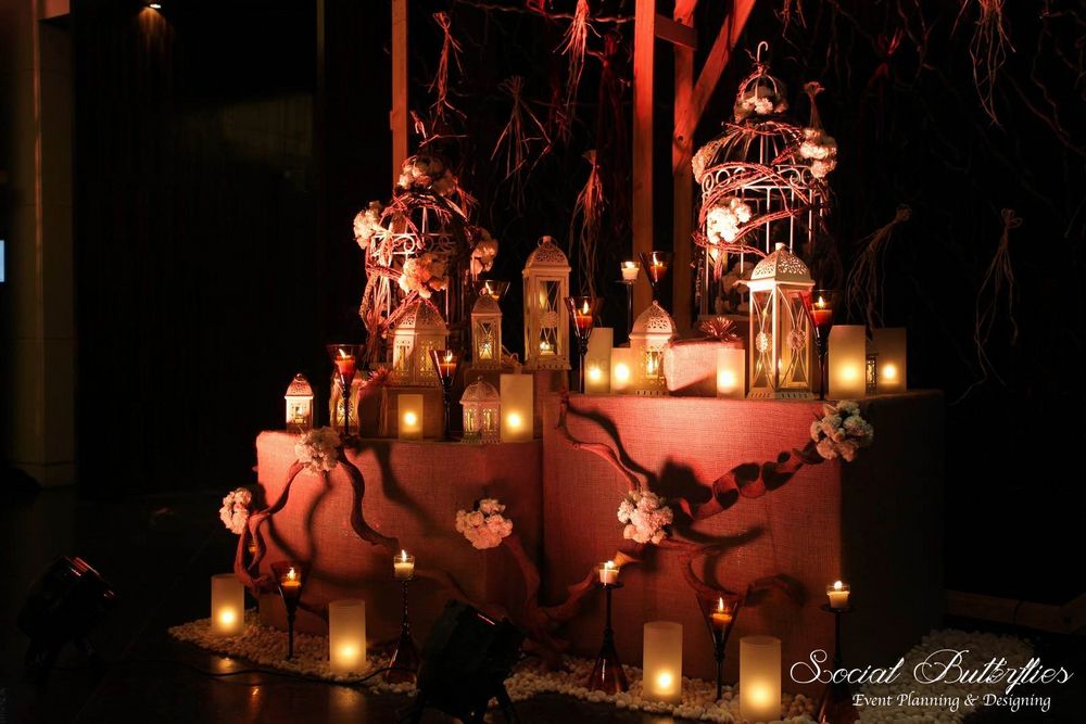 Photo of Candles and flower installation