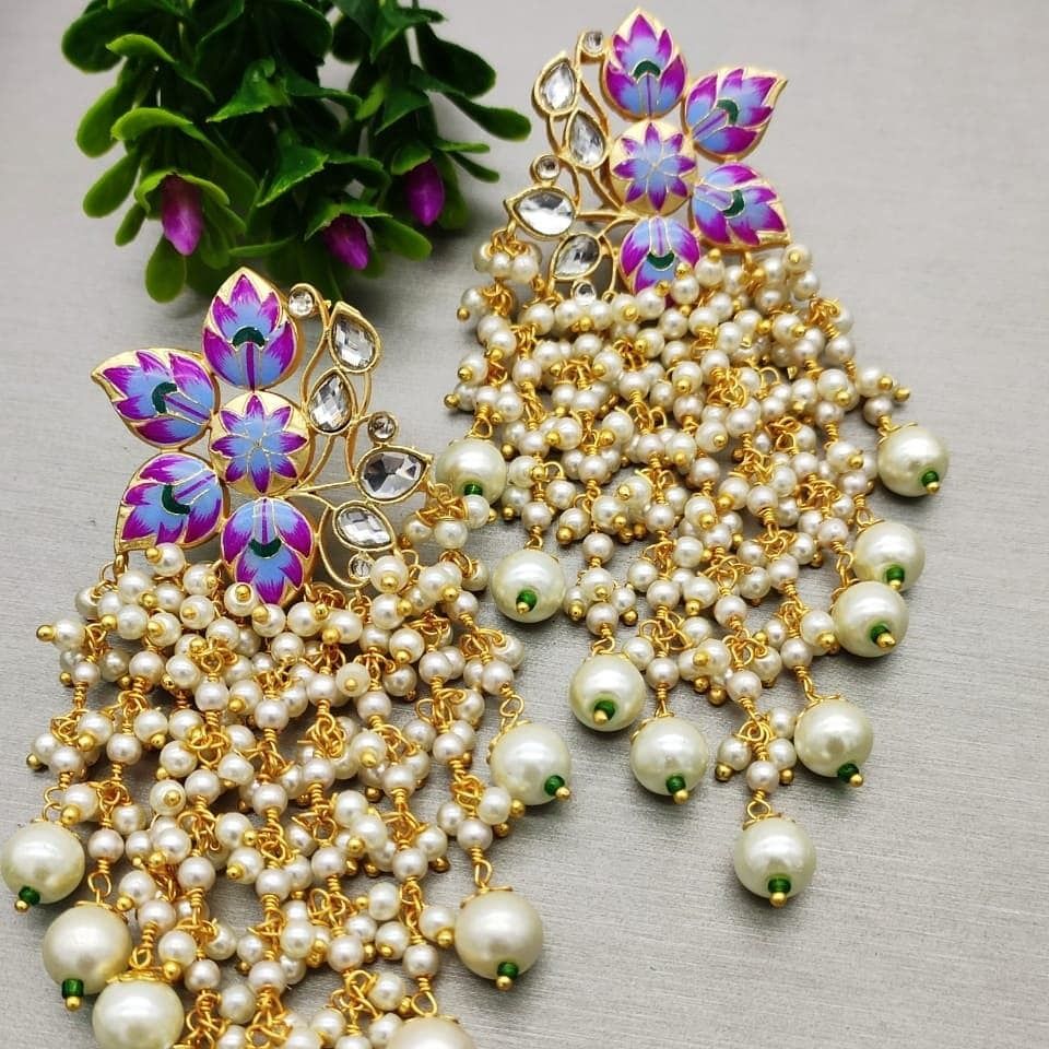 Photo From meenakari earrings - By Alaire Designs