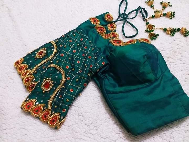 Photo From Hand Embroidered blouses for Brides - By Kovai Trendz