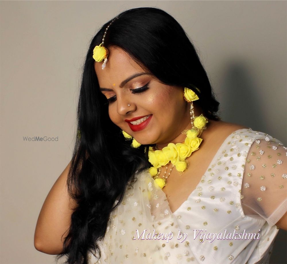 Photo From Padma in Mehendi look - By Makeup  by Vijayalakshmi