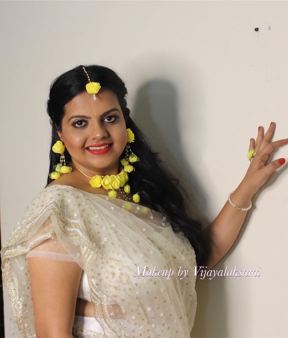 Photo From Padma in Mehendi look - By Makeup  by Vijayalakshmi