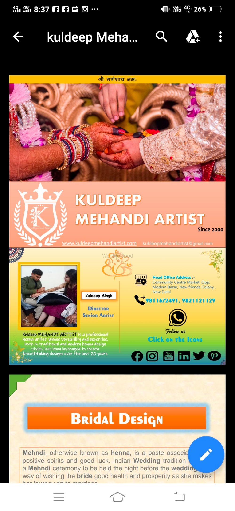 Photo From My Mehandi booking Ashoka Hotel Delhi - By Kuldeep Mehandi Artist