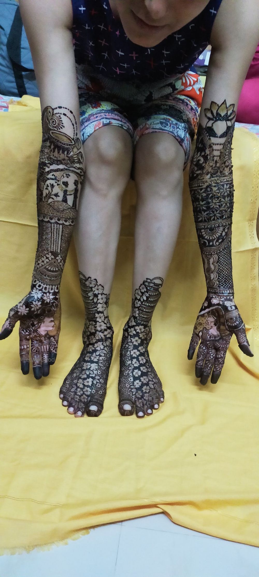 Photo From cute bridal mehndi for bride Sarita - By Art of Mehndi by Sunita Kenia