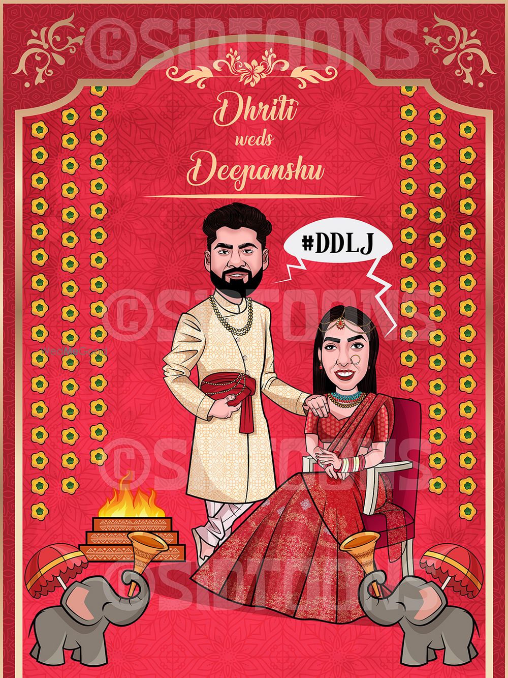 Photo From Dhriti weds Deepanshu_Wedding Card - By Sidtoons