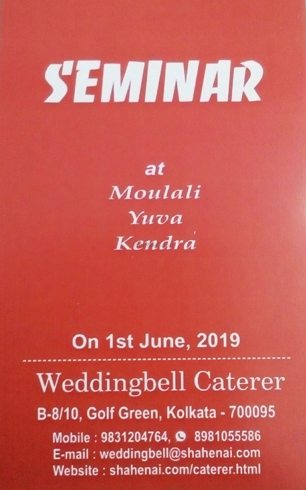 Photo From Menu Card - By Weddingbell Caterer