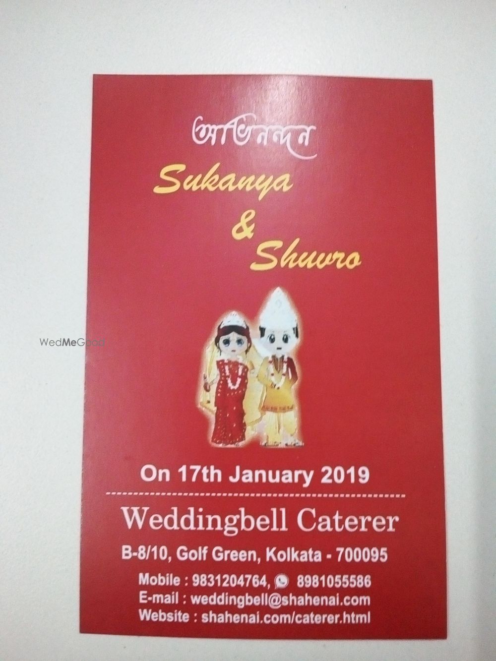Photo From Menu Card - By Weddingbell Caterer