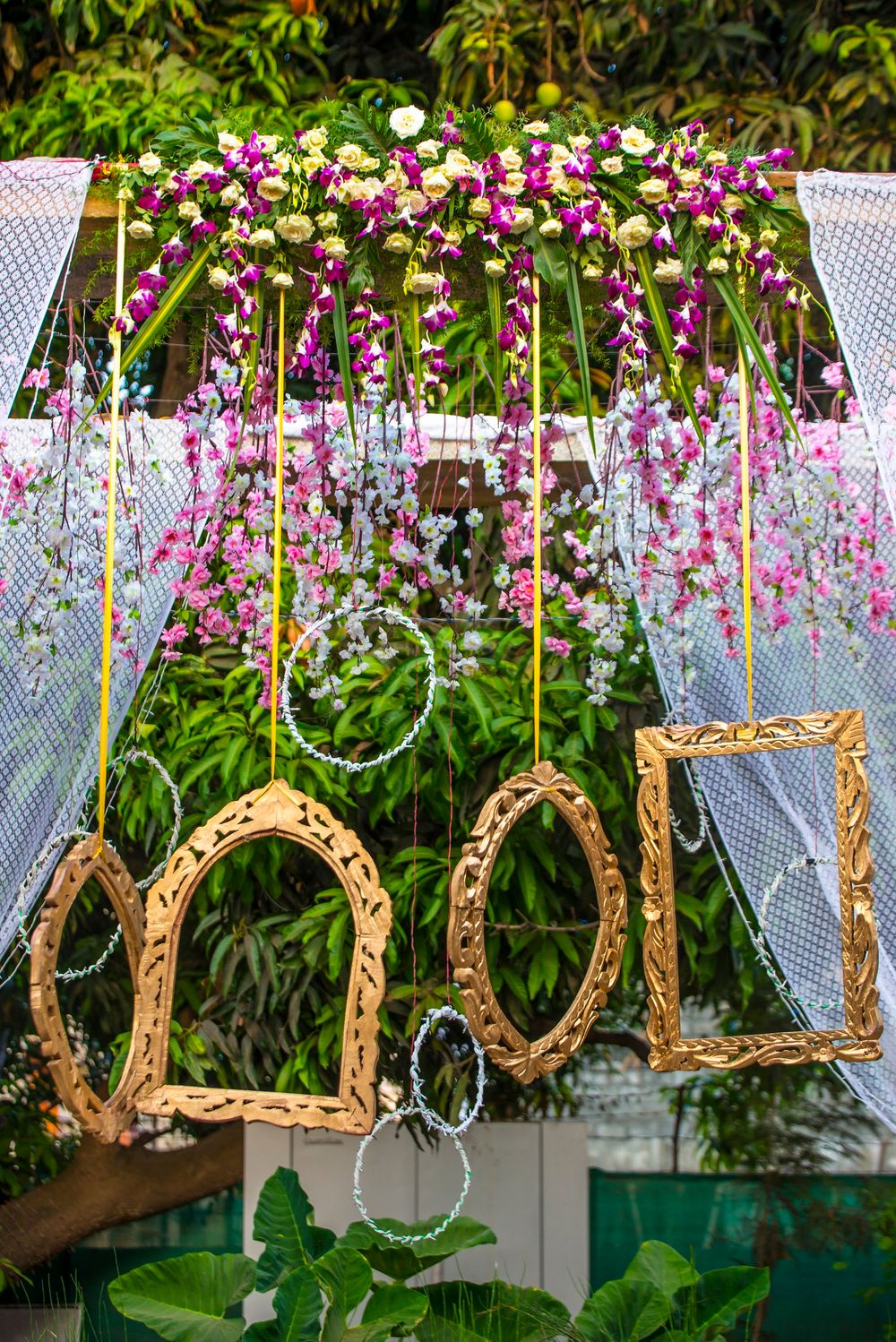 Photo of Photo Frames with Floral Decor for Photobooth