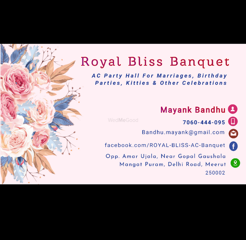 Photo From business card and flyers - By Royal Bliss Banquet