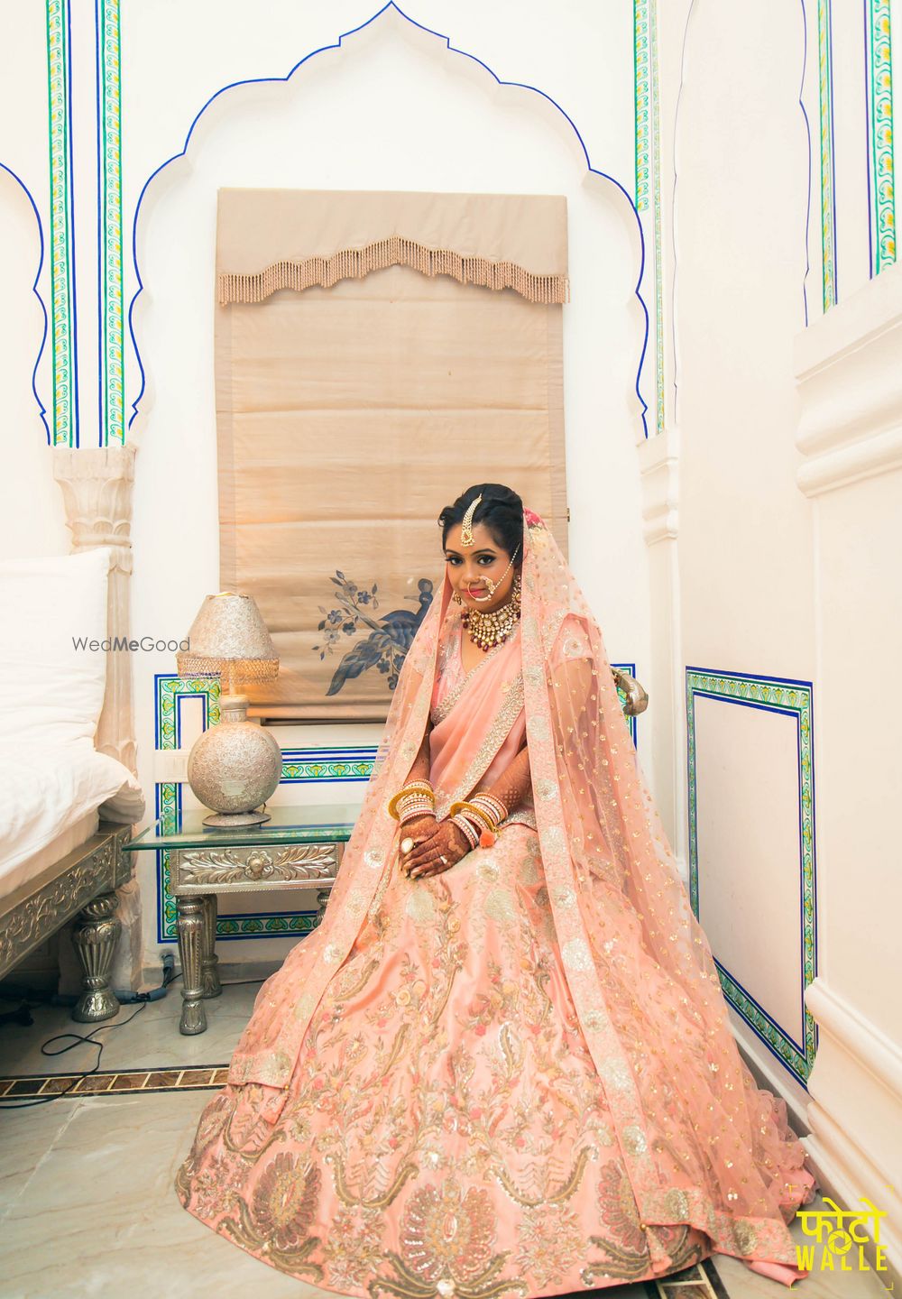 Photo of Peach bridal lehenga