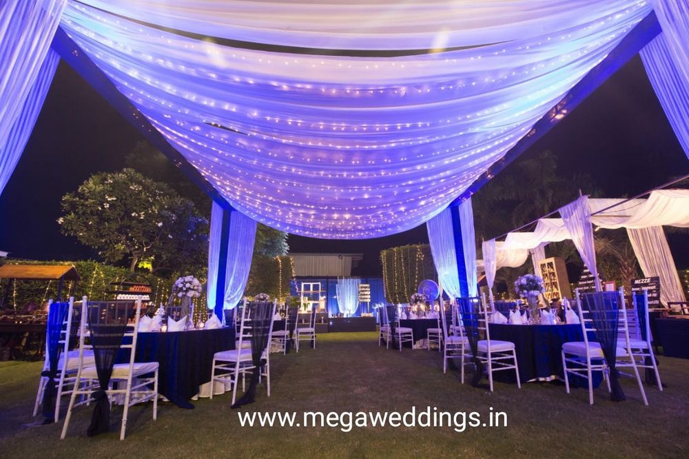 Photo From Cocktail lawn in Blue & White - By Mega Weddings
