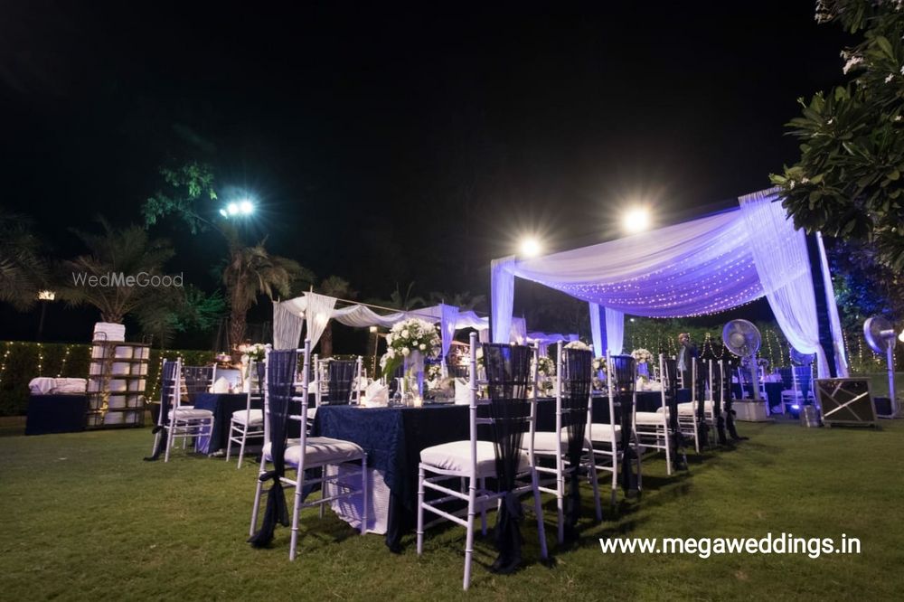 Photo From Cocktail lawn in Blue & White - By Mega Weddings