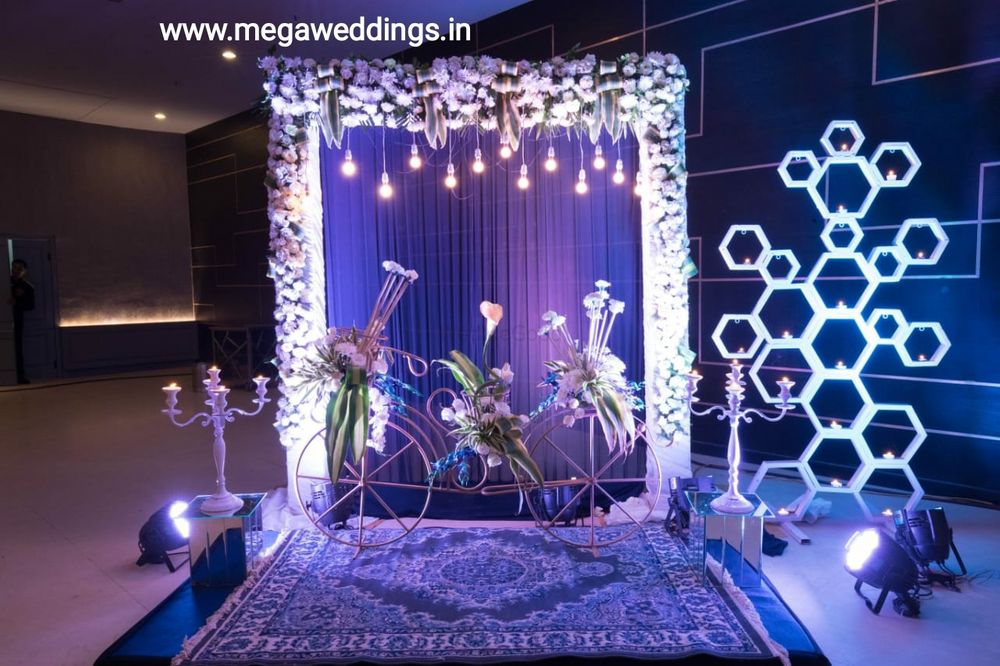 Photo From Cocktail lawn in Blue & White - By Mega Weddings