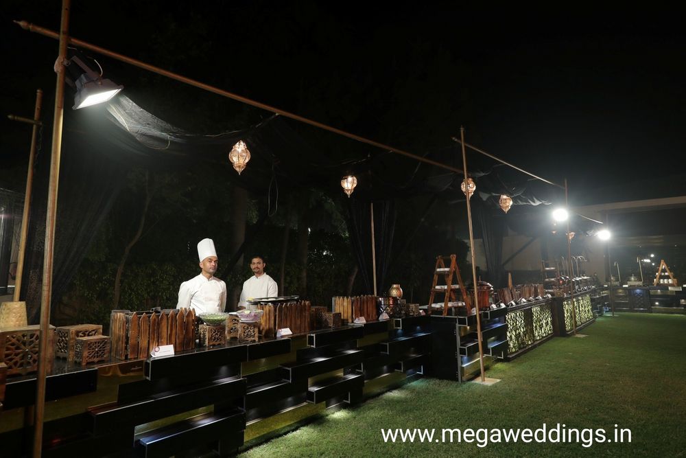 Photo From Big Cocktail lawn Black & Gold - By Mega Weddings