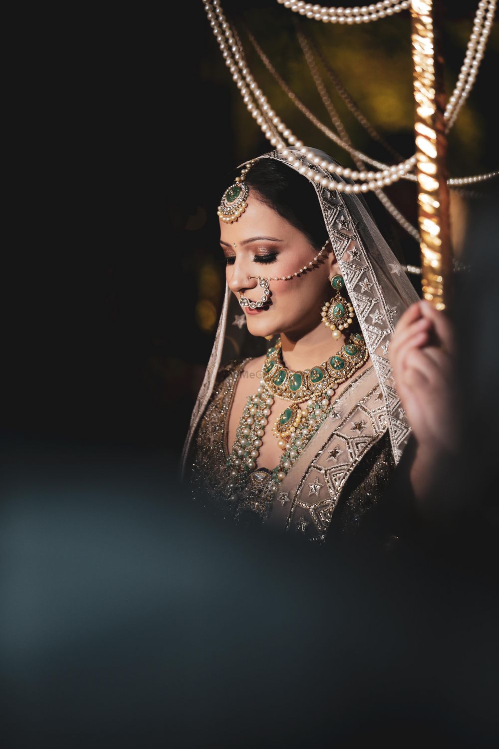 Photo of Pretty bridal portrait during her entry