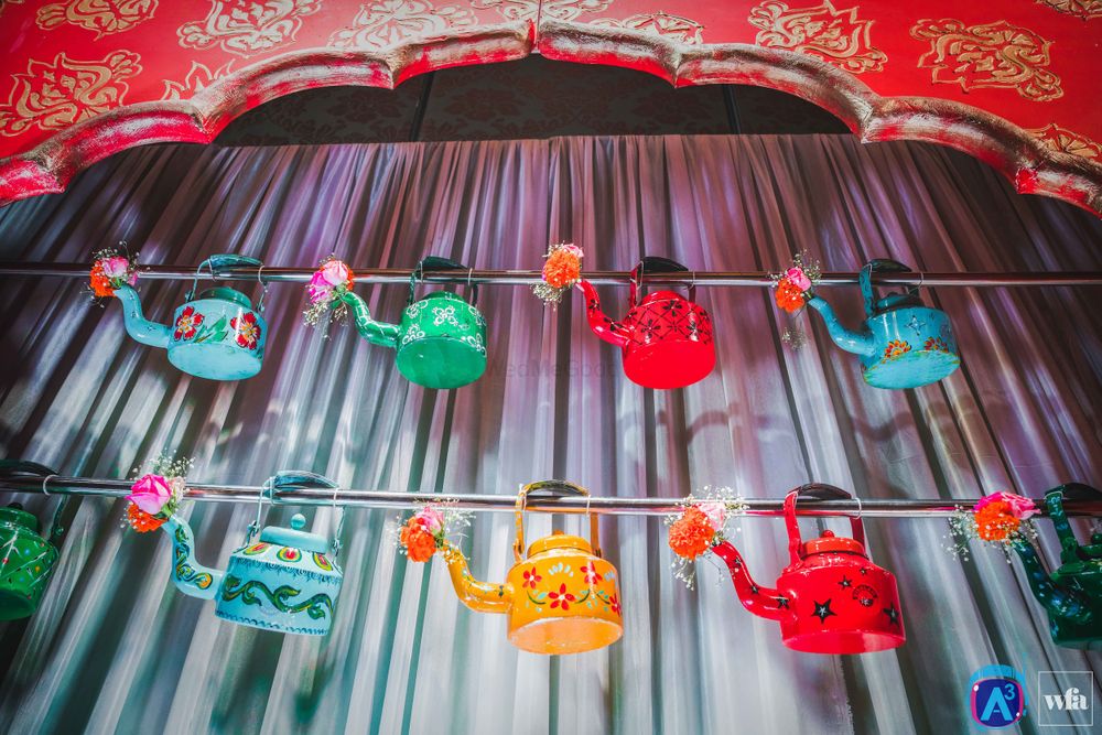 Photo of Quirky Decor with Colourful Kettle Wall