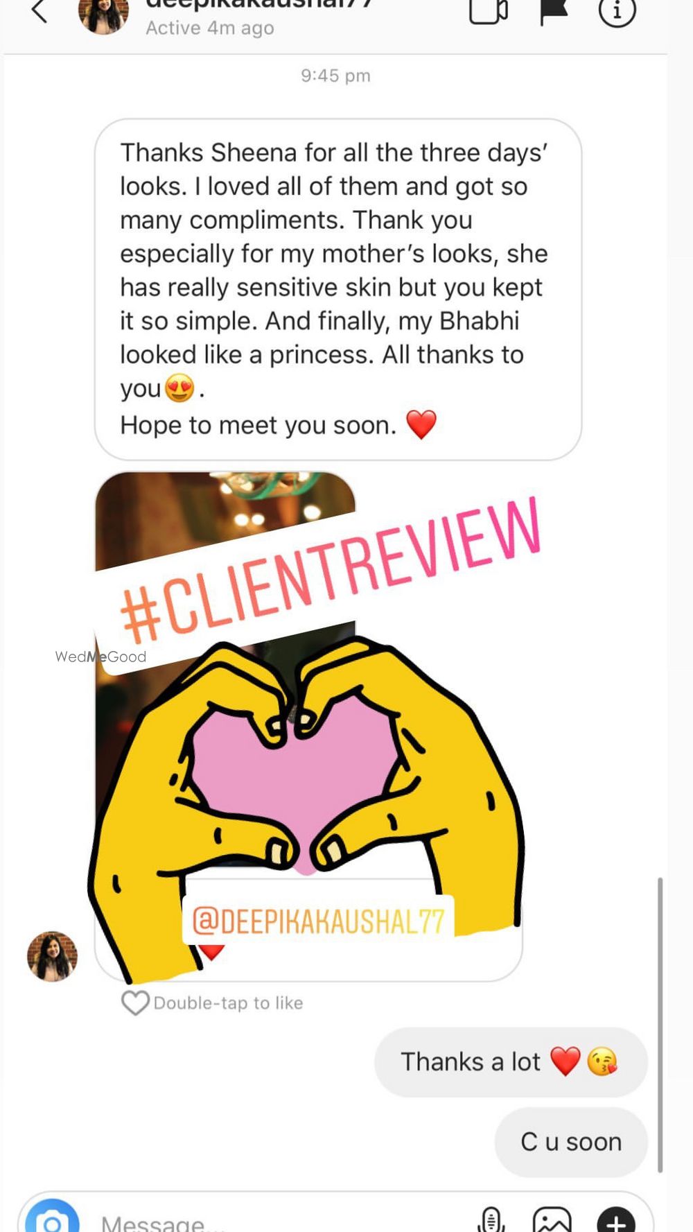 Photo From Reviews via instagram - By Sheena Sindhi Makeup Artist