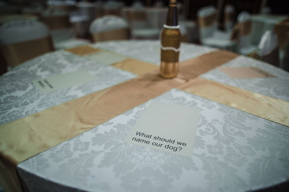 Photo of Wedding Coasters with Questions for Guests