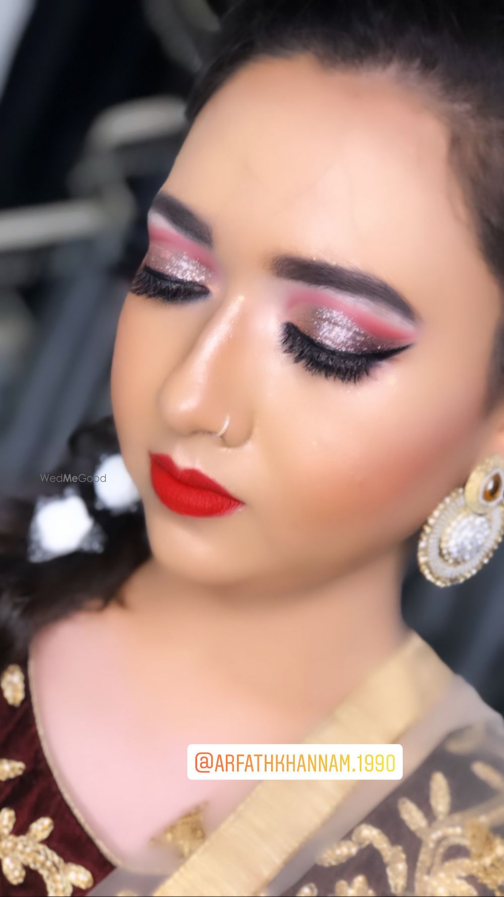 Photo From red and silver cut crease  - By Get Sparkled by Aenaz Khan 