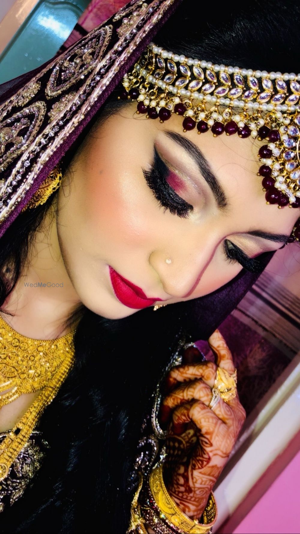 Photo From maroon double cut crease on bridal  - By Get Sparkled by Aenaz Khan 