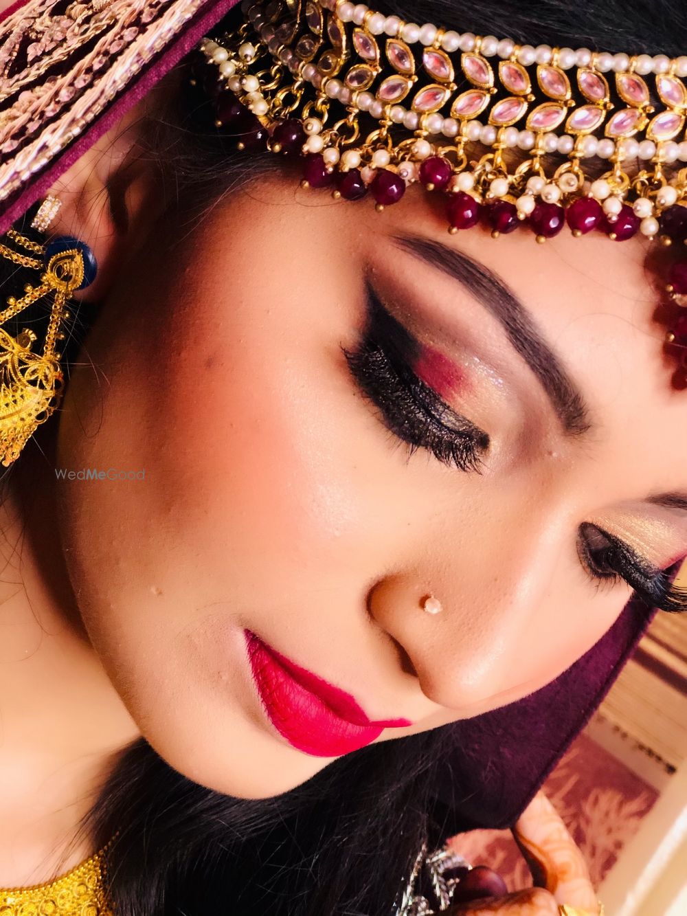 Photo From maroon double cut crease on bridal  - By Get Sparkled by Aenaz Khan 