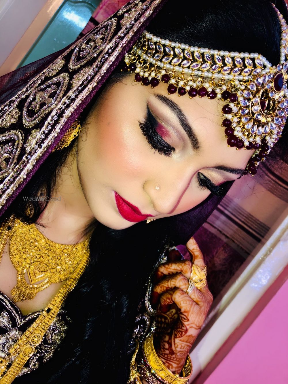 Photo From maroon double cut crease on bridal  - By Get Sparkled by Aenaz Khan 