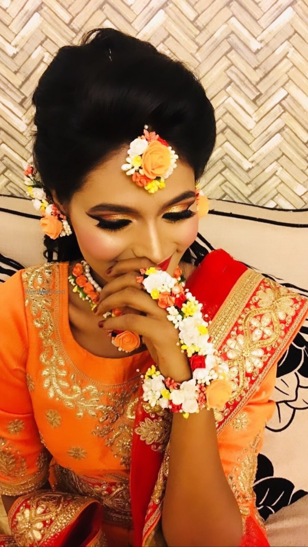 Photo From fun orange and gold bridal  - By Get Sparkled by Aenaz Khan 