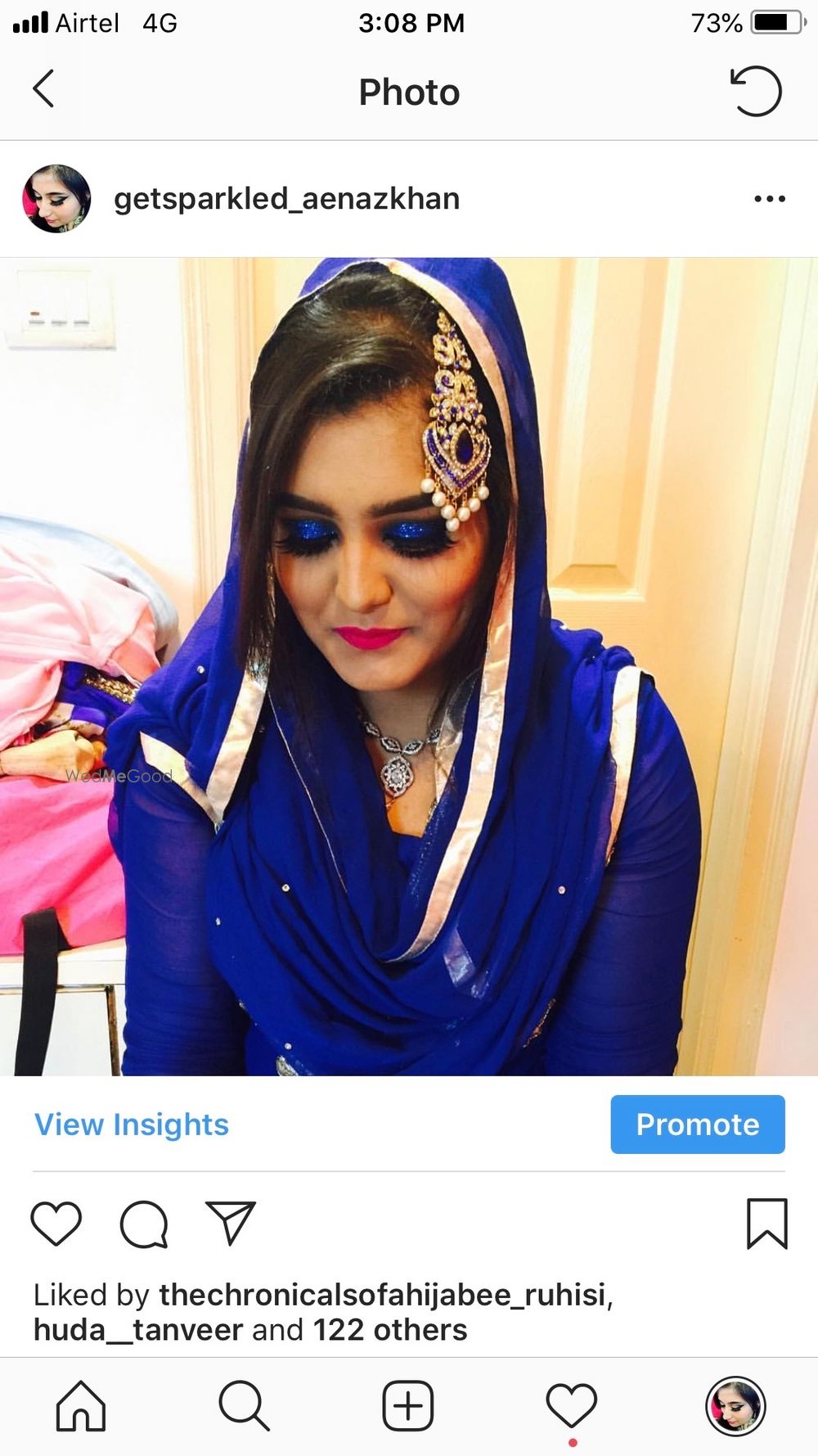 Photo From navy blue glitter smokey eye  - By Get Sparkled by Aenaz Khan 