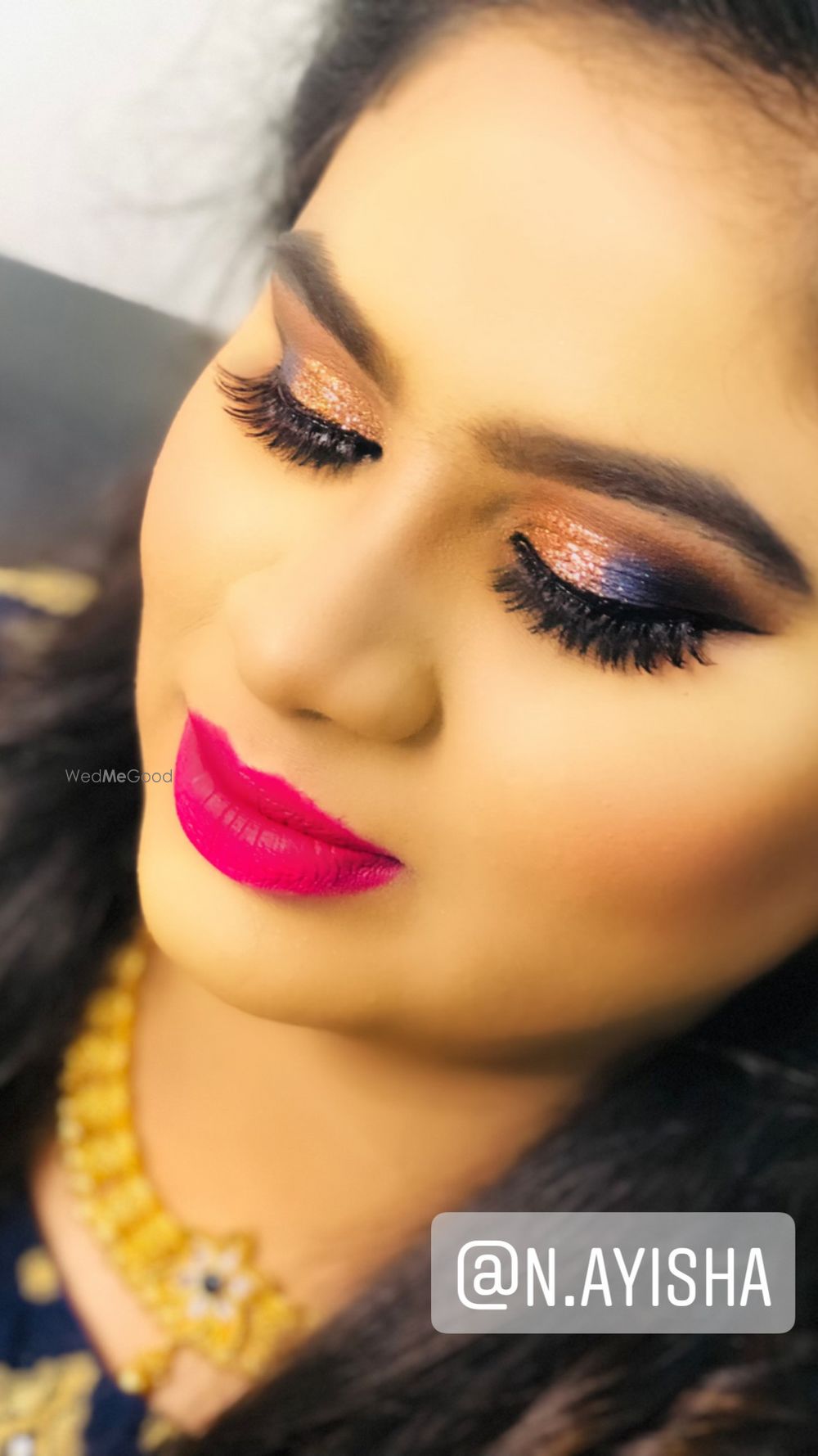 Photo From blue n gold glitter smokey look  - By Get Sparkled by Aenaz Khan 