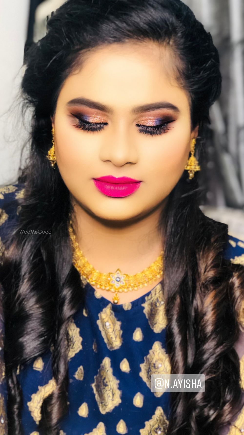 Photo From blue n gold glitter smokey look  - By Get Sparkled by Aenaz Khan 