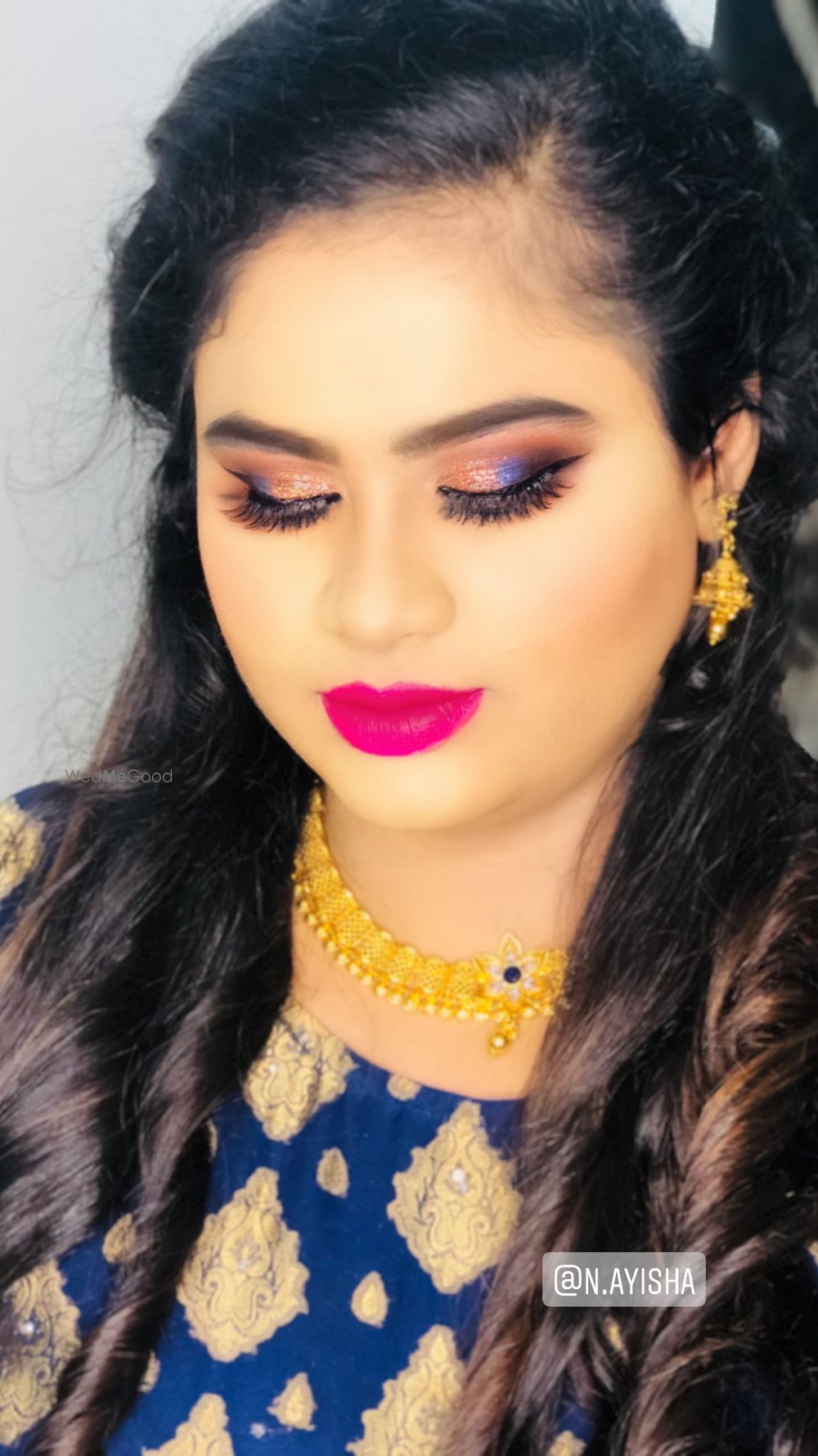 Photo From blue n gold glitter smokey look  - By Get Sparkled by Aenaz Khan 