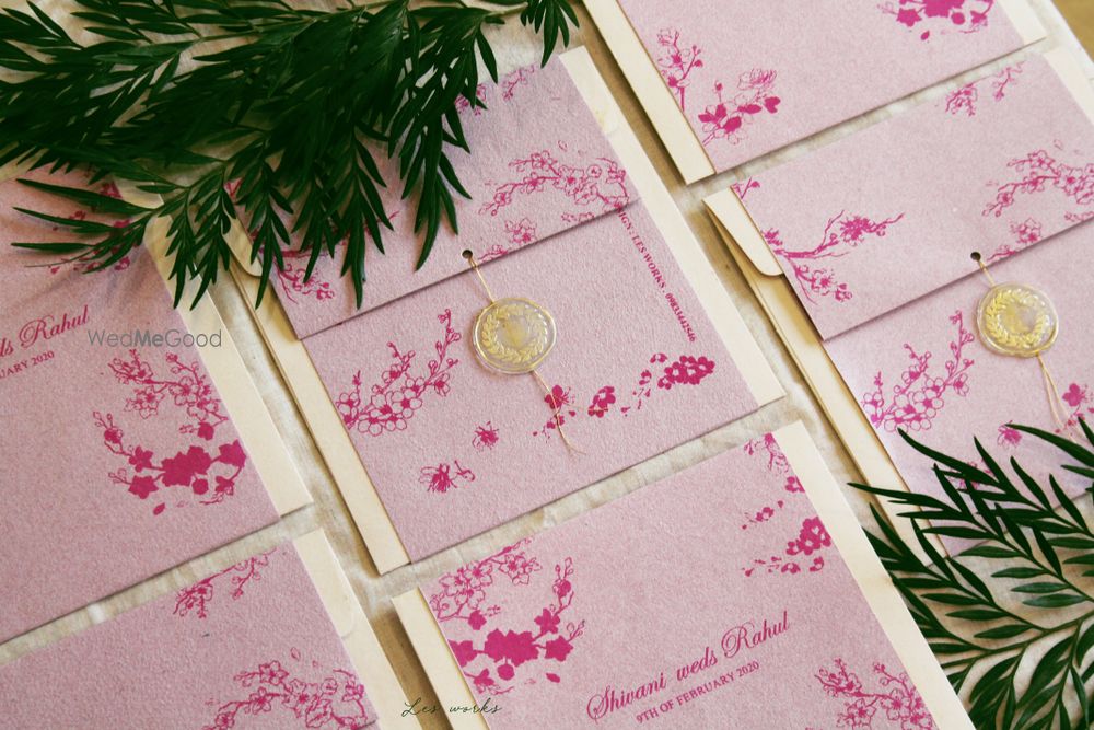 Photo From Vadodara- Cherry blossom theme wedding invite - By Les Works