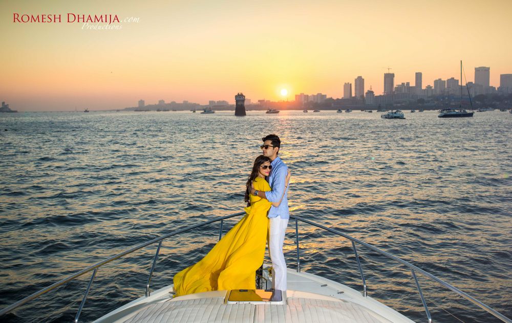 Photo of Pre wedding shoot in bombay on yacht