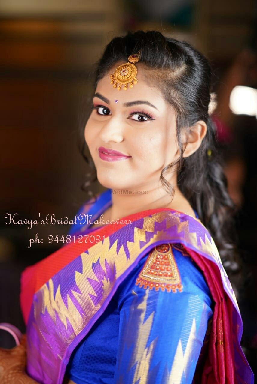 Photo From nikhitha engagement - By Kavya Bridal Makeovers