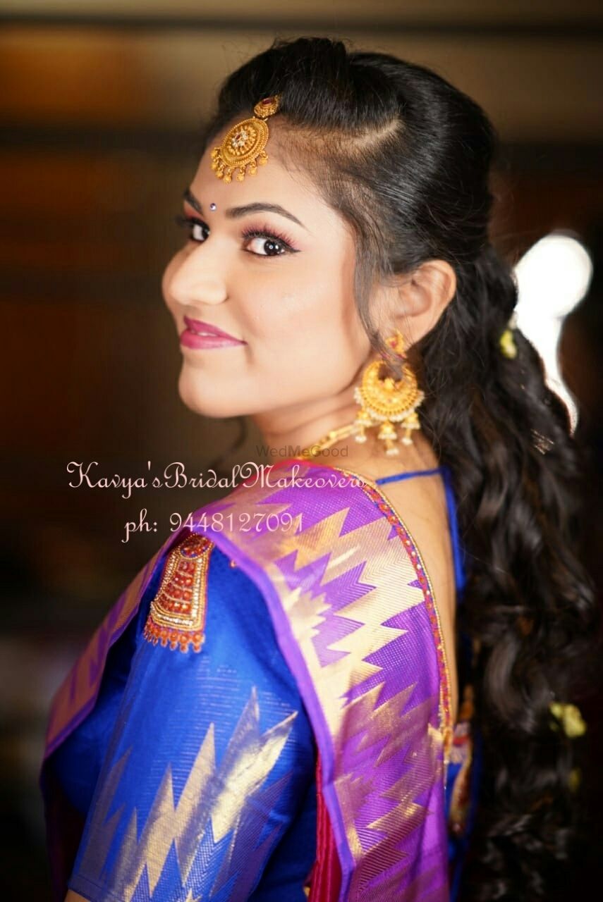 Photo From nikhitha engagement - By Kavya Bridal Makeovers