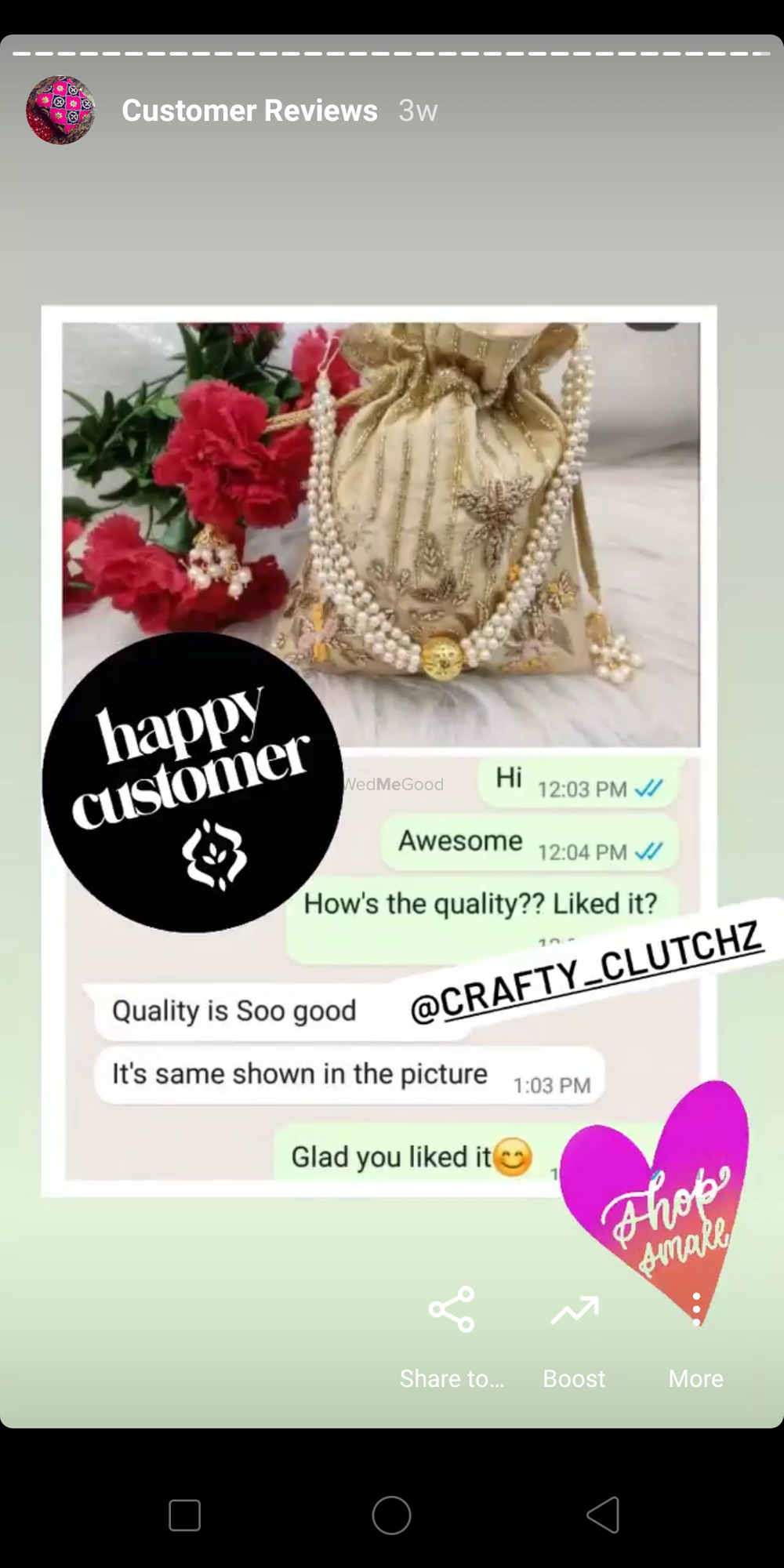 Photo From Customer reviews on different platforms - By Crafty Clutchz